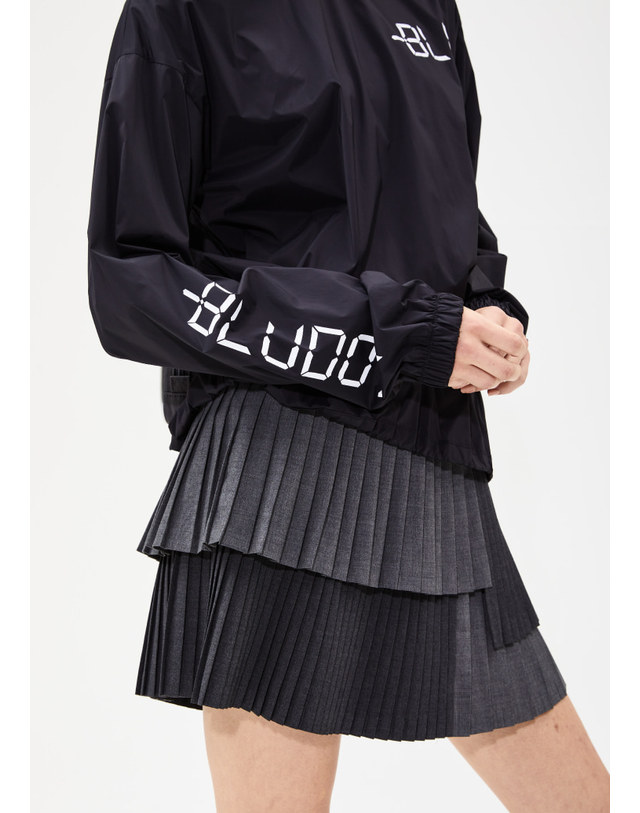 블루닷 [BLUDOT] LAYERED PLEATS CULOTTE (SHORT)_GY 착용컷