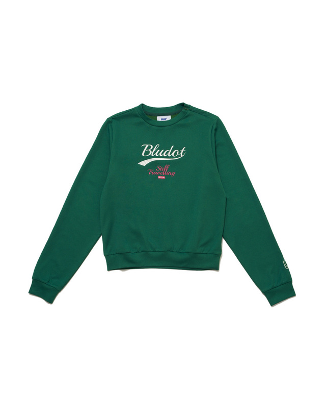 블루닷 [BLUDOT] 라운드넥 스웻셔츠_GN 착용컷