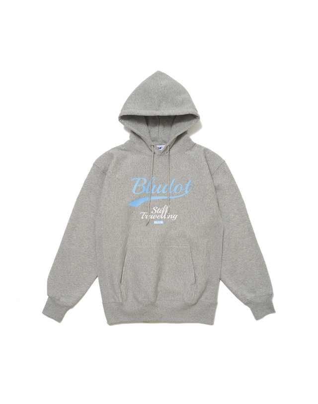 블루닷 [BLUDOT] 그래픽 프린팅 후드티_GY (MEN) 착용컷