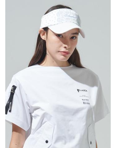 [BLUDOT] 반다나 프린트 썬바이저_WH