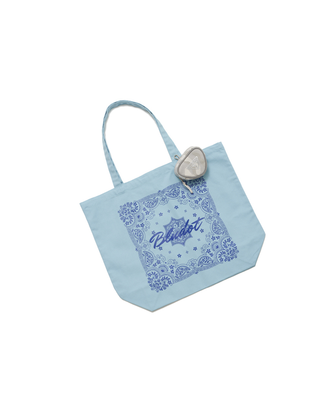 블루닷 [BLUDOT] 블루닷 블루 에코백+삼각 볼케이스 세트_GG 착용컷