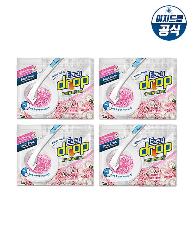 이지드롭 [공식] 이지드롭 변기크리너 리필 4팩(48개입) 취향대로 리필향 선택 (핸들 미포함) 착용컷