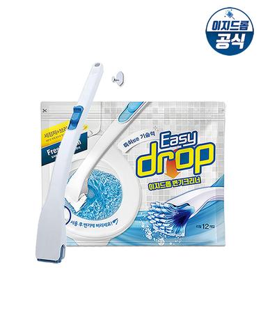 [공식] 이지드롭 변기크리너 핸들 1개+리필 1팩(12개입)