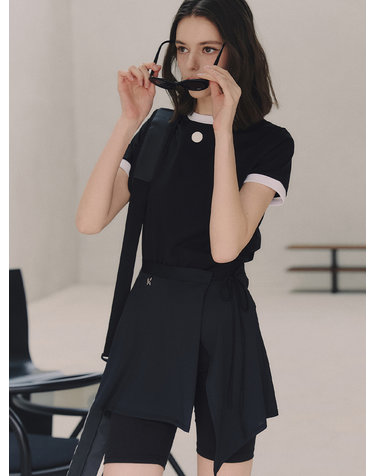 냉감 커버업 랩 스커트_BLACK