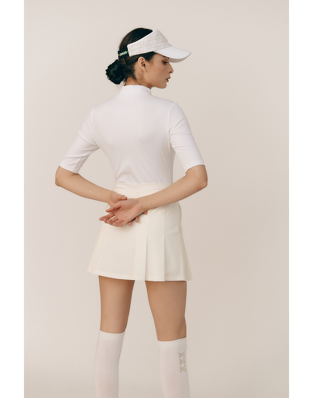 버뮤다그래스 반소매 베이직 바디수트_WHITE 화이트 착용컷