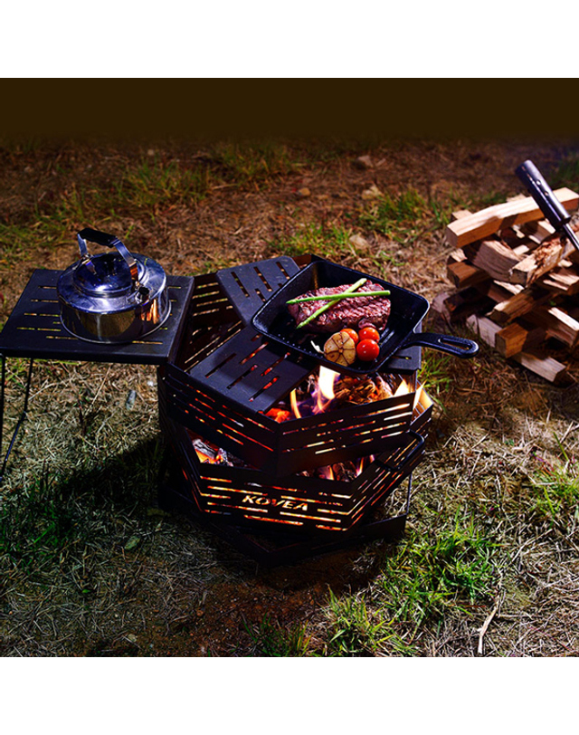 코베아 코베아 헥사 아이언 화로대 BBQ 불멍 화로대 착용컷
