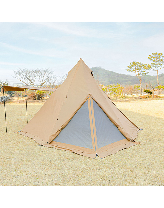 스노우라인 스노우라인 미에르 트윈 피크 텐트 면혼방 티피텐트 착용컷