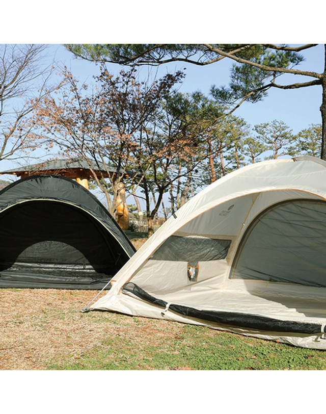 스노우라인 스노우라인 쉘터돔 4P 텐트 4인용 백패킹 미니멀 텐트 착용컷