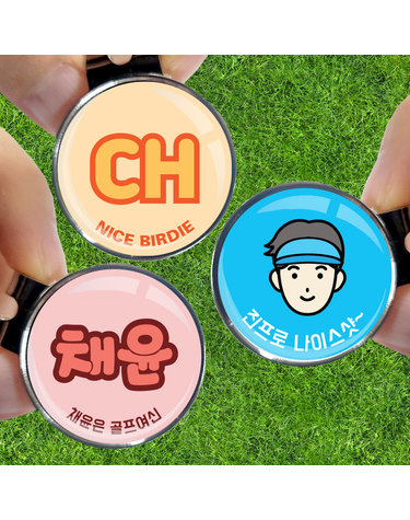 볼록한 에폭시 골프 볼마커 이니셜 햇클립 UV 인쇄 커스텀 아빠 친선물