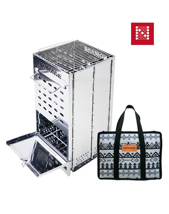 노마드 노마드 불멍 화로대 특대형 BBQ그릴 캠핑 난로 착용컷