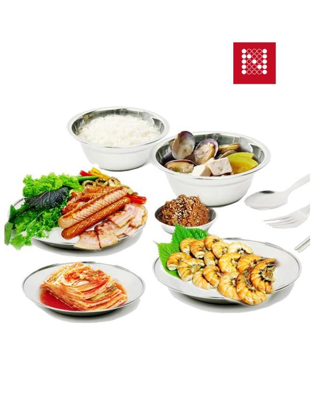 노마드 노마드 캠핑 식기세트 24P 스테인레스 캠핑식기 착용컷