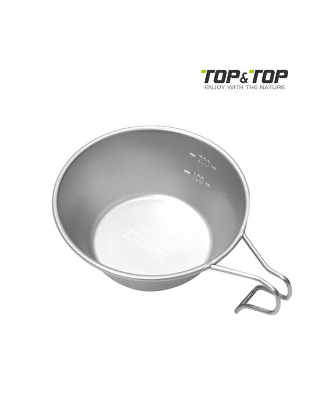 탑앤탑 탑앤탑 스텐 시에라컵 300 고정식 캠핑 등산컵 백패킹 착용컷