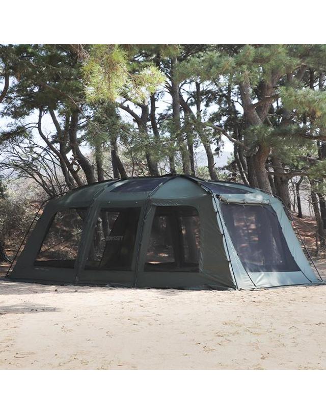 레펙스 아웃코스 오디세이 텐트 리빙쉘 거실형 착용컷