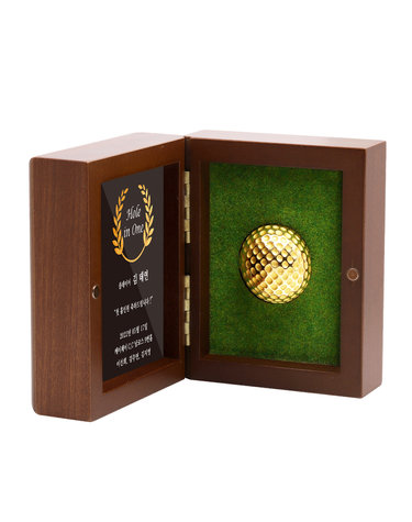 순금 골프공 미니우드케이스 세로형 3.75g 24K 홀인원 싱글 이글 선물