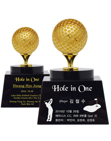순금 골프공 2단원형 트로피 11.25g 24K [홀인원]선물