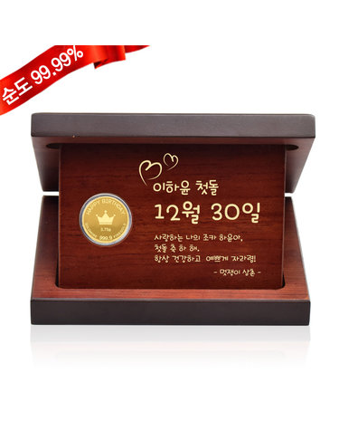 골드모아 순금 코인 상패 3.75g 24K [첫돌 중형] 기념 선물