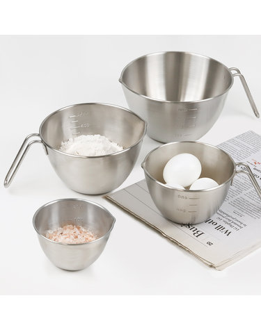 국내 제작 304 스텐 믹싱 계량컵 4종세트 (250ml/500ml/750ml/1200ml)