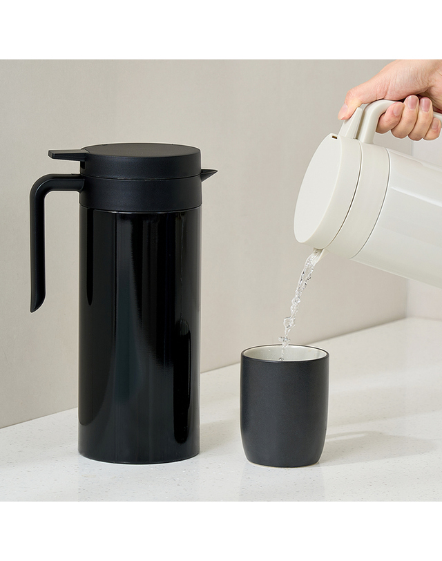 리본제이 무디타 304 스텐 보온 보냉 슬림 진공 주전자 1.5L / 대용량 보온병 테이블팟 저그 착용컷