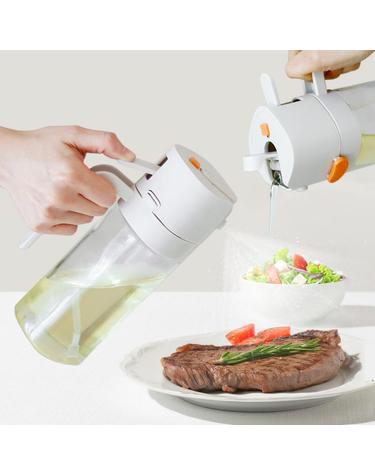 자동개폐 오일스프레이 500ml / 분사형 오일병 유리 오일 디스펜서 기름병 분무기