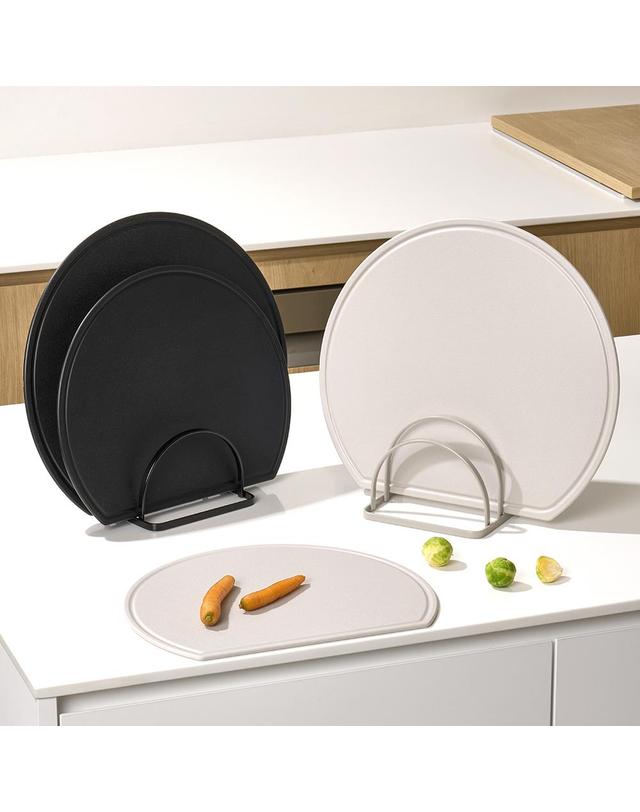 리본제이 칼자국 이염에 강한 TPU 반달 도마 34cm / 99.9% 항균 이유식 앙면도마 착용컷