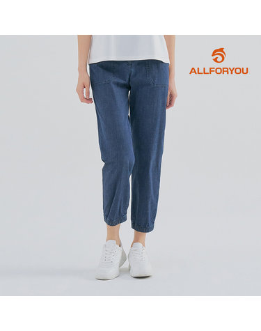 [올포유] [모델착장] 여성 뒷밴딩 아웃포켓 데님 조거 팬츠 ALPJM3431-906