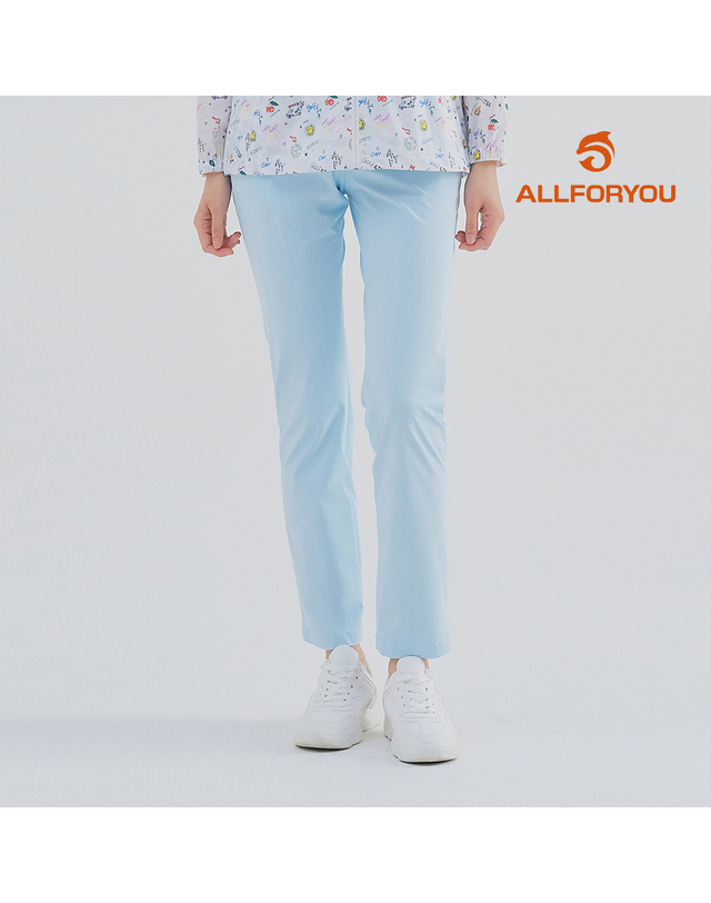 올포유 [올포유] [모델착장] 여성 허리 이밴드 포인트 세미스키니 팬츠 AWPTM3371-920 착용컷