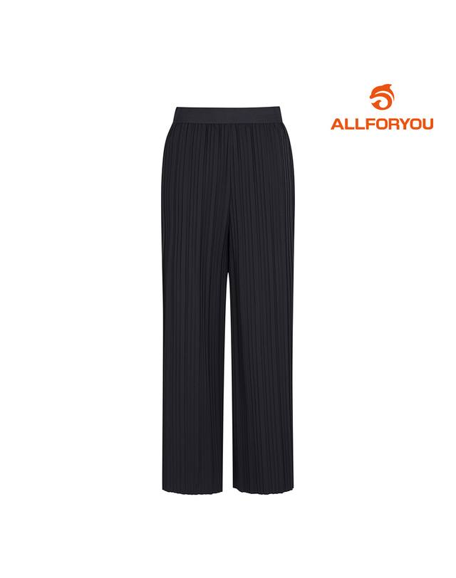 올포유 [올포유] [모델착장] 여성 전체 이밴드 주름 와이드 팬츠 ALPTM4251-915 착용컷