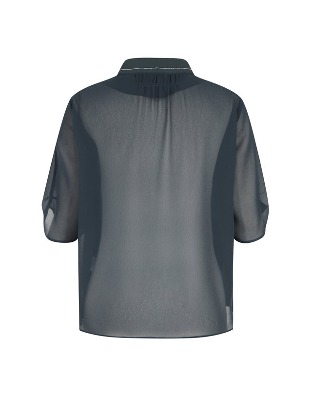 올포유 [올포유] 여성 밴드넥 쉬폰 패치 자켓 ALKKN4211-904 착용컷