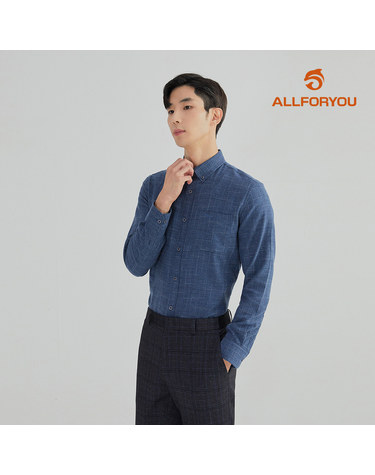 [올포유] [모델착장] 남성 잔프린트 버튼 다운 셔츠 AGBSL7421-913_G