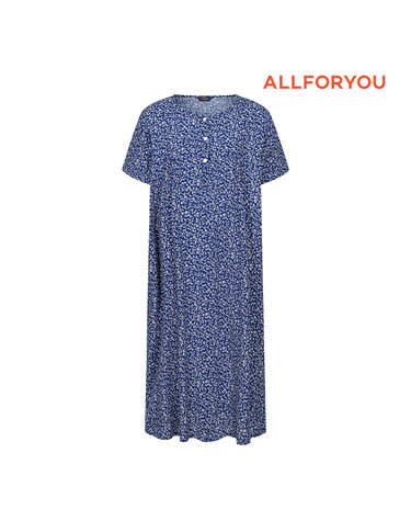 [올포유]여성 프린트 라운드 단추형 인견 반팔 원피스 ALONO6126-906