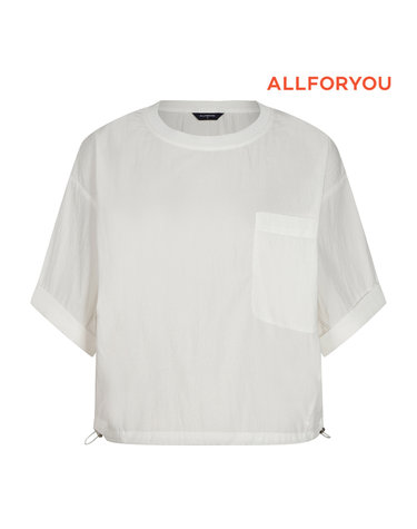[올포유] 여성 포켓 포인트 반팔 티블라우스 ALBLN6226-100