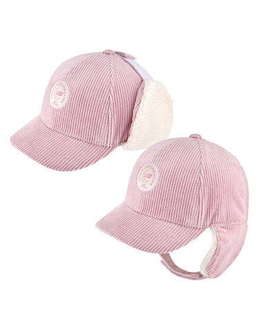 국내매장판 뉴발란스 키즈모자 코듀로이 귀달이캡 NK8BCF305U-PINK P2512 방한모자