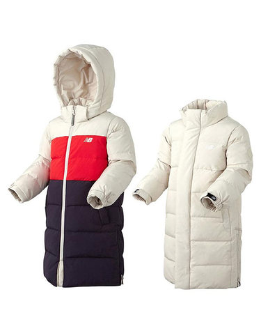 뉴발란스 아동패딩 키즈 컬러스위치 리버서블 롱 구스다운 NK9P94305U-IVORY P2211
