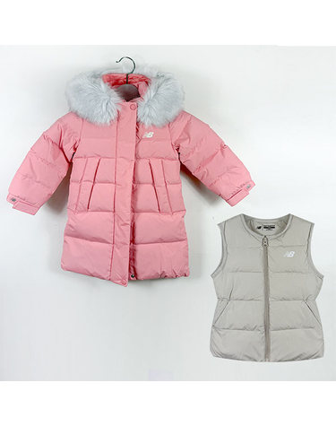 뉴발란스 아동패딩 키즈 스노우캔디 디터처블 구스다운 NK9P94504G-PINK P2211