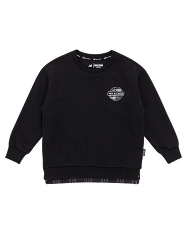 뉴발란스 키즈 기모 레이어드 맨투맨 NK9CA4801U-BLK P2302