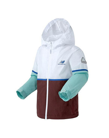 뉴발란스 키즈 배색 우븐스트레치 바람막이 NK9AA2202U-MINT BH2305