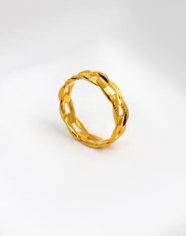 [러브넛] 순금(3.75g) 체인 크라운 반지 24K-RG-1187