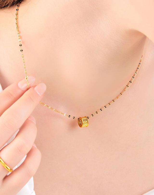 러브넛 [러브넛] 24K골드 순금 넥사 펜던트+18K GP 체인 SG-1135 착용컷