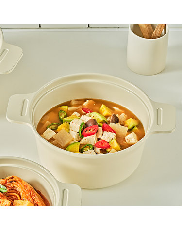 글라스락 셰프토프 캥거루 풀인덕션 양수 20cm (아이보리)