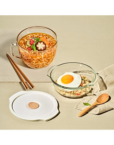 글라스락 렌지쿡 코지밀크 누들용 & 볶음밥덮밥용 (실리콘캡)