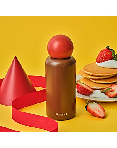 글라스락 캔디 텀블러 300ml (레드 브라운)