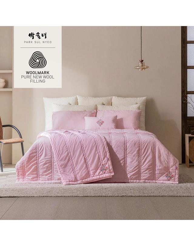 박술녀 [박술녀] 사계절 쾌적한 양모 순면 워싱 이불2장+베개커버2장 (작품명 영화2) 선물추천 착용컷