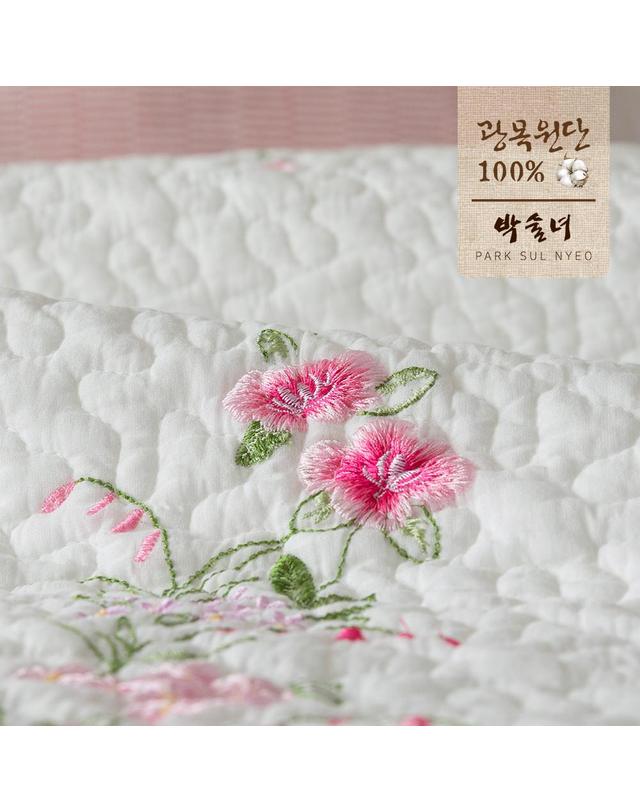 박술녀 박술녀 순면 자수광목100% 워싱이불베개세트 Q 퀀 작품명 화담클래식 착용컷