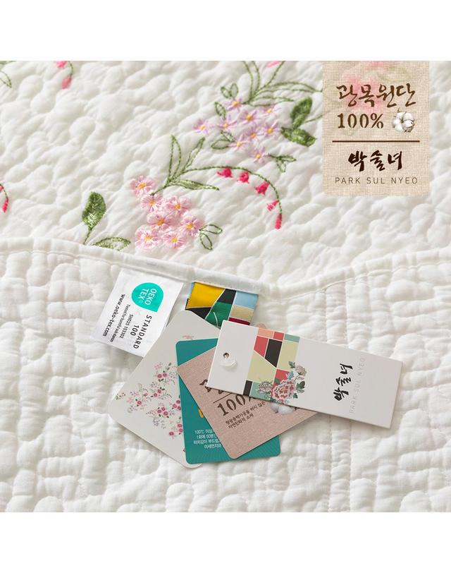 박술녀 박술녀 순면 자수광목100% 워싱이불베개세트 Q 퀀 작품명 화담클래식 착용컷