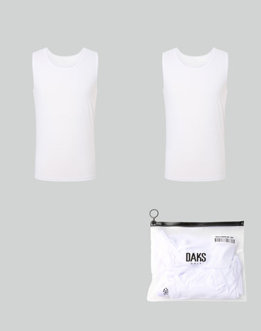 [ONLINE EXCLUSIVE]1+1 화이트 냉감 민소매 티셔츠