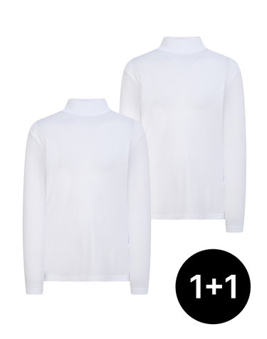 [ONLINE EXCLUSIVE] 남성 화이트 1+1 냉감 긴팔 이너 티셔츠