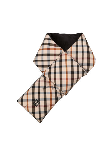 [ONLINE EXCLUSIVE] 베이지 체크 패커블 다운 머플러