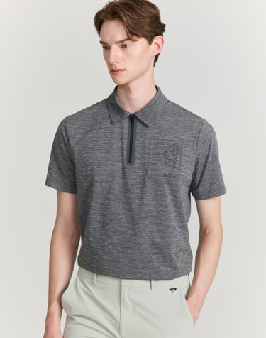 [DAKS GOLF X BORGINI] 그레이 포켓디테일 반팔 카라티