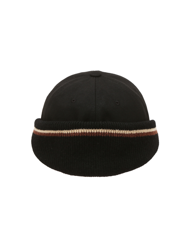 닥스 골프 [ONLINE EXCLUSIVE] 블랙 DD로고 울혼방 귀달이 모자 착용컷