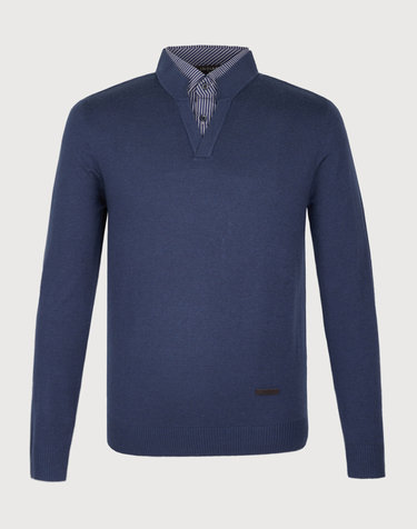 [INDIAN] 솔리드이중카라니트_MIEBPXF8421